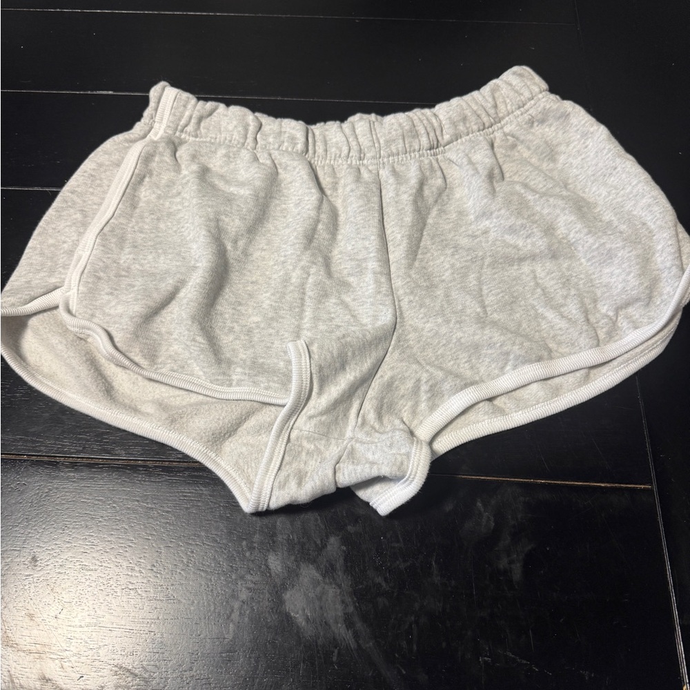 PINK Victoria's Secret Heather Light Gray Athletic Lounge Shorts